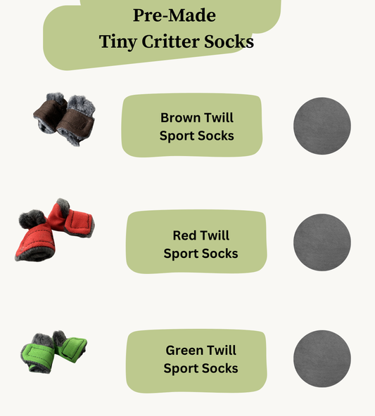 Pre Made Tiny Critter Socks