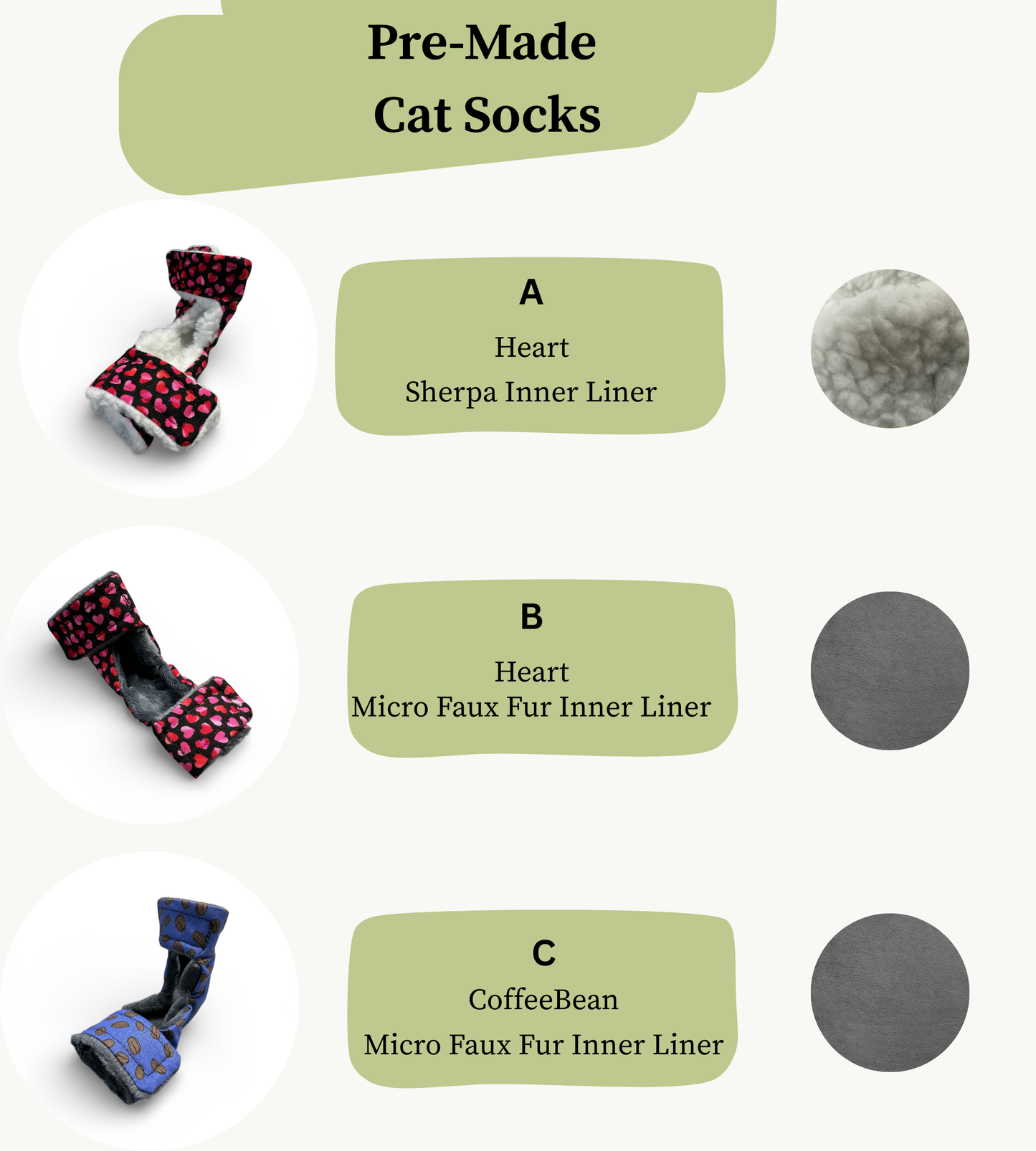 Pre Made Cat Socks