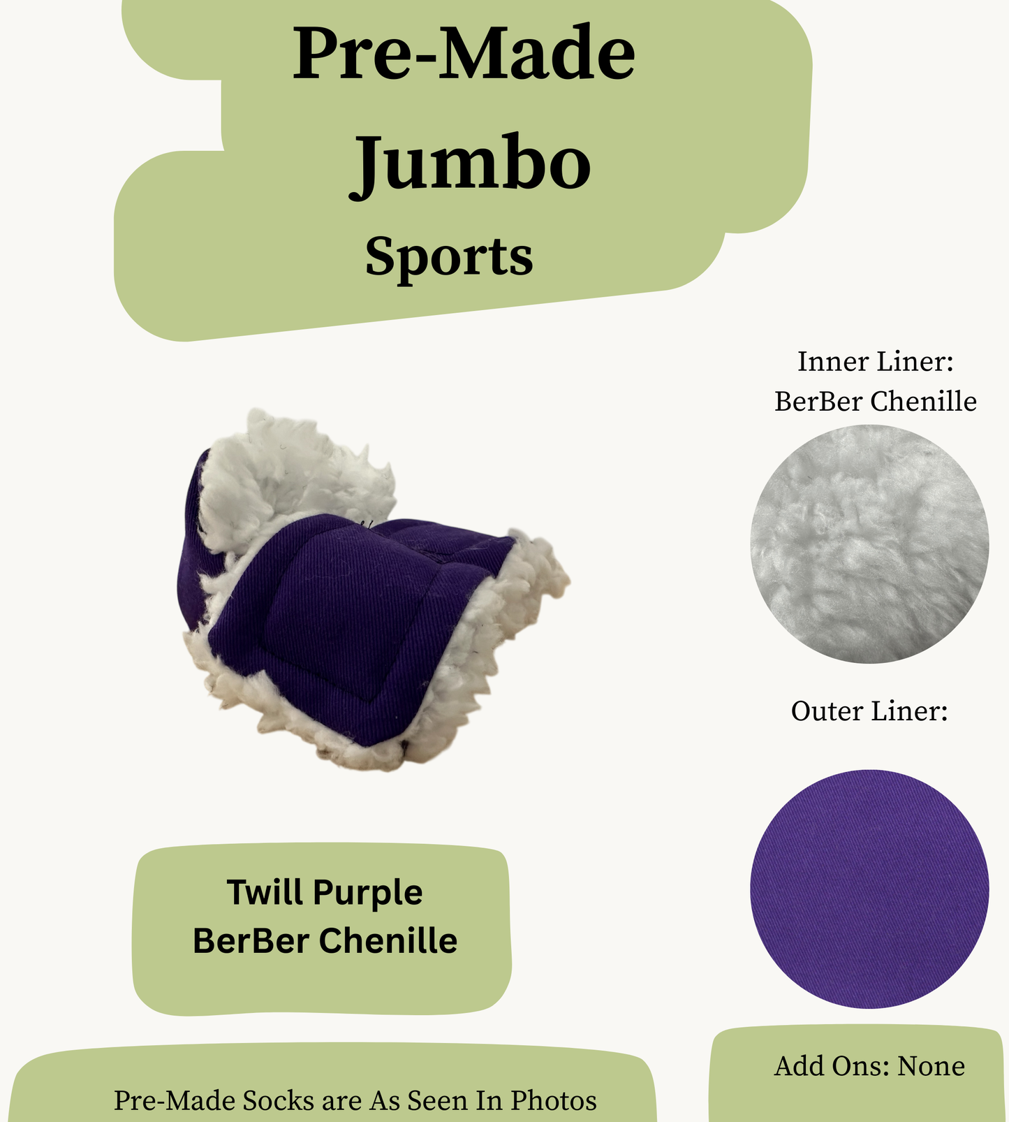 Pre Made Jumbo Rabbit Socks (Sport)
