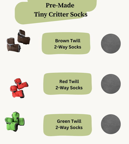 Pre Made Tiny Critter Socks