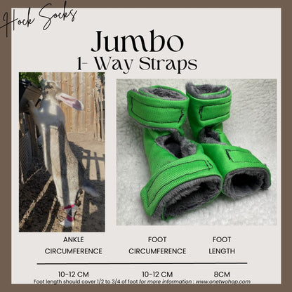 Size: Jumbo Rabbit Hock Socks (1-Way Straps)