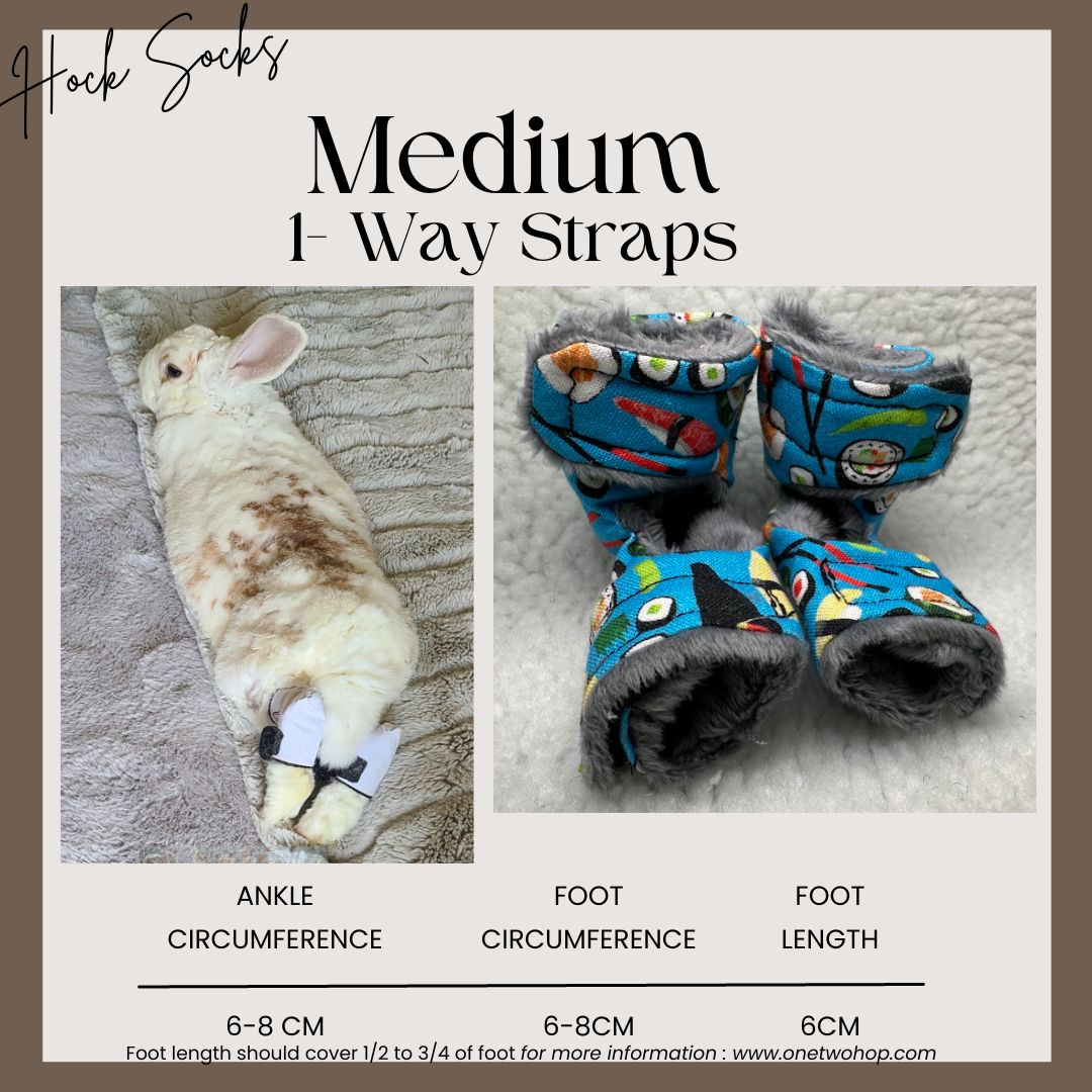 Size: Medium Rabbit Hock Socks (1-Way Straps)