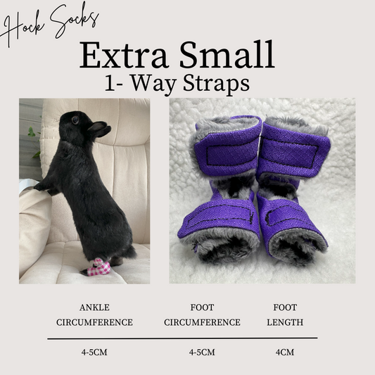 Size: Extra Small Rabbit Hock Socks (1-Way Straps)