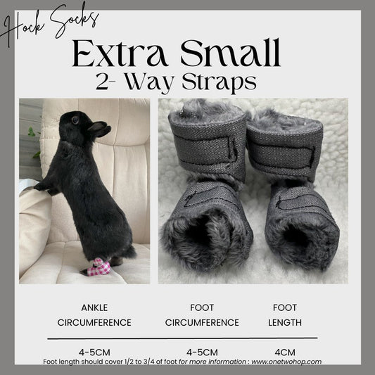 Size: Extra Small Rabbit Hock Socks (2-Way Straps)