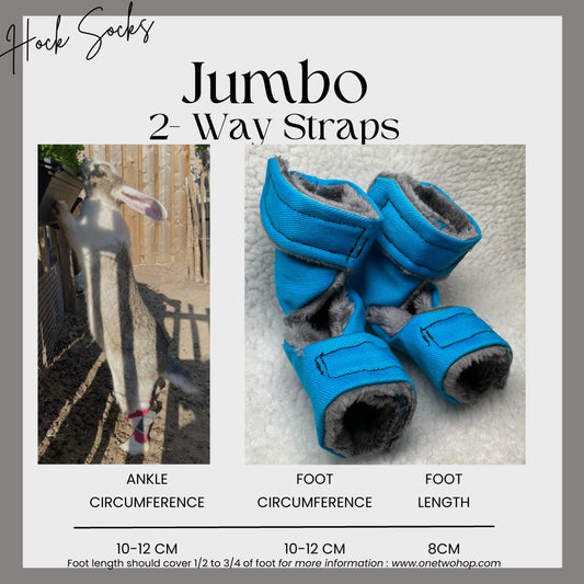 Size: Jumbo Rabbit Hock Socks (2-Way Straps)