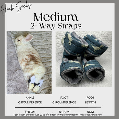 Size: Medium Rabbit Hock Socks (2-Way Straps)