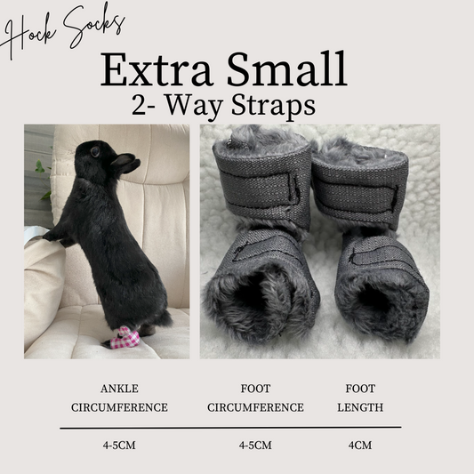 Size: Extra Small Rabbit Hock Socks (2-Way Straps)
