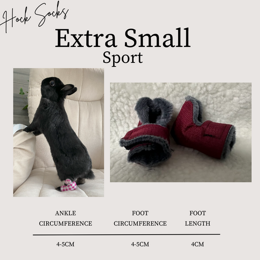 Size: Extra Small Rabbit Hock Socks (Sport Socks)