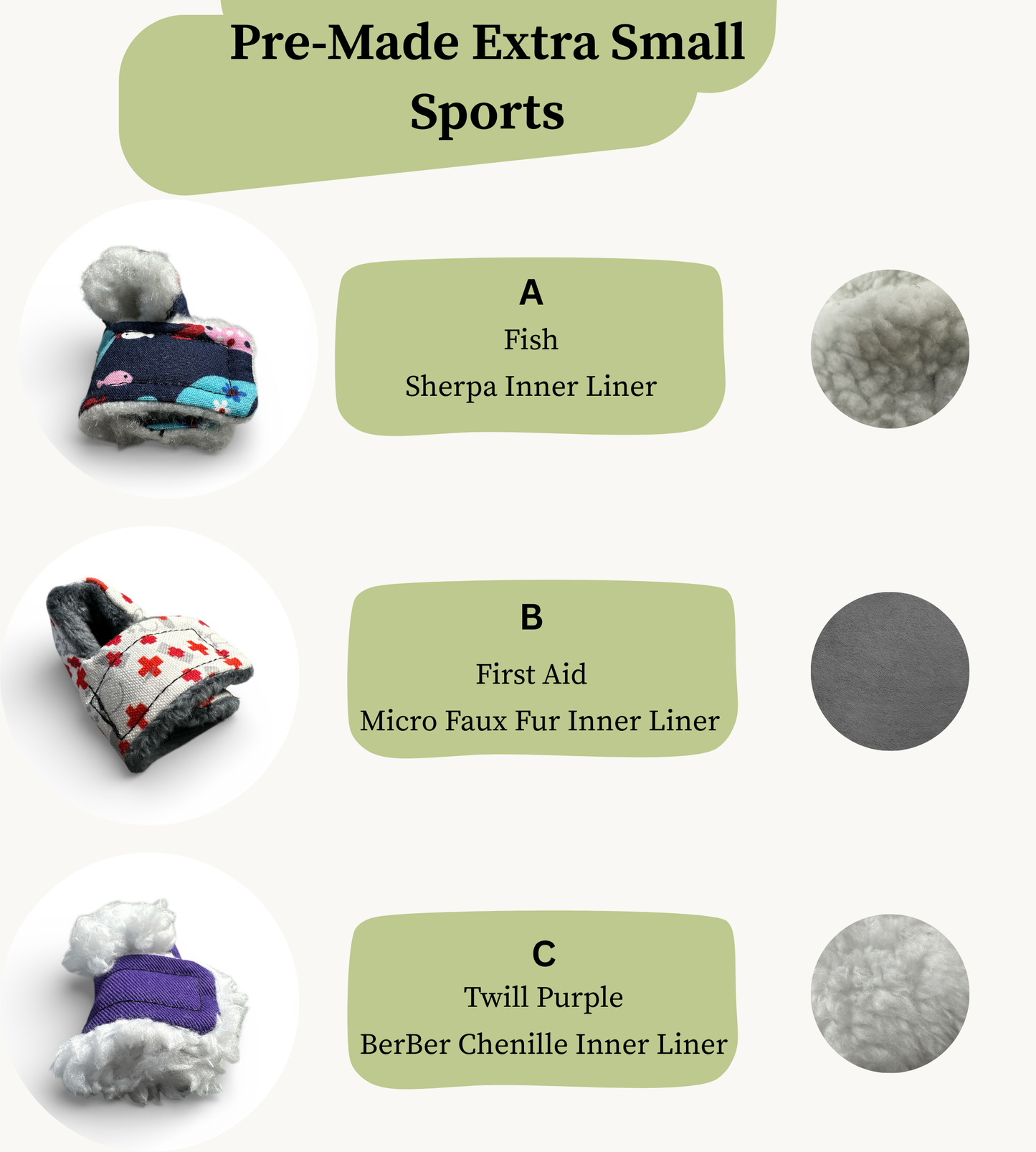 Pre Made Extra Small Rabbit Socks (Sport)