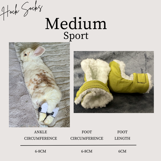 Size: Medium Rabbit Hock Socks (Sport Socks)