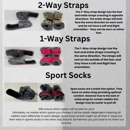 Size: Medium Rabbit Hock Socks (1-Way Straps)