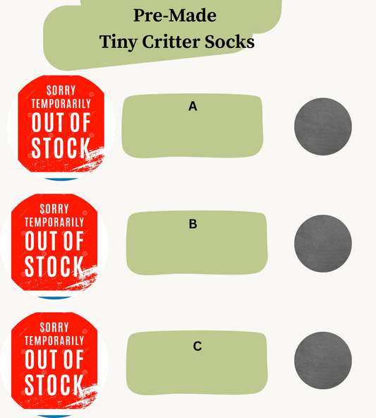 Pre Made Tiny Critter Socks