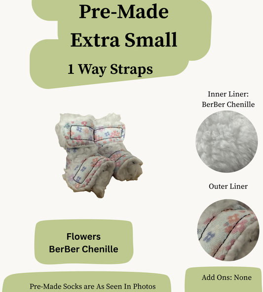 Pre Made Extra Small Rabbit Socks (1-Way)