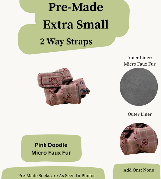 Pre Made Extra Small Rabbit Socks (2-Way)