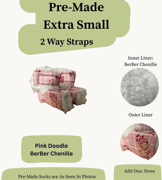 Pre Made Extra Small Rabbit Socks (2-Way)