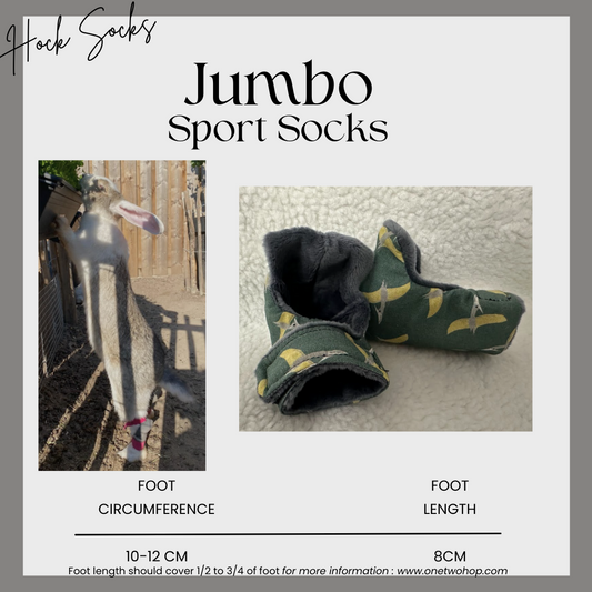 Size: Jumbo Rabbit Hock Socks (Sport Socks)