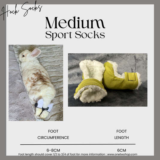 Size: Medium Rabbit Hock Socks (Sport Socks)