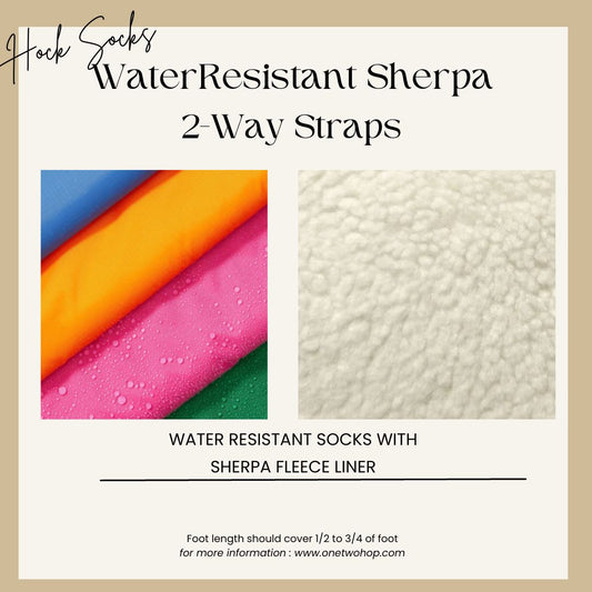 Water Resistant Sherpa Fleece Socks (2-Way Straps)